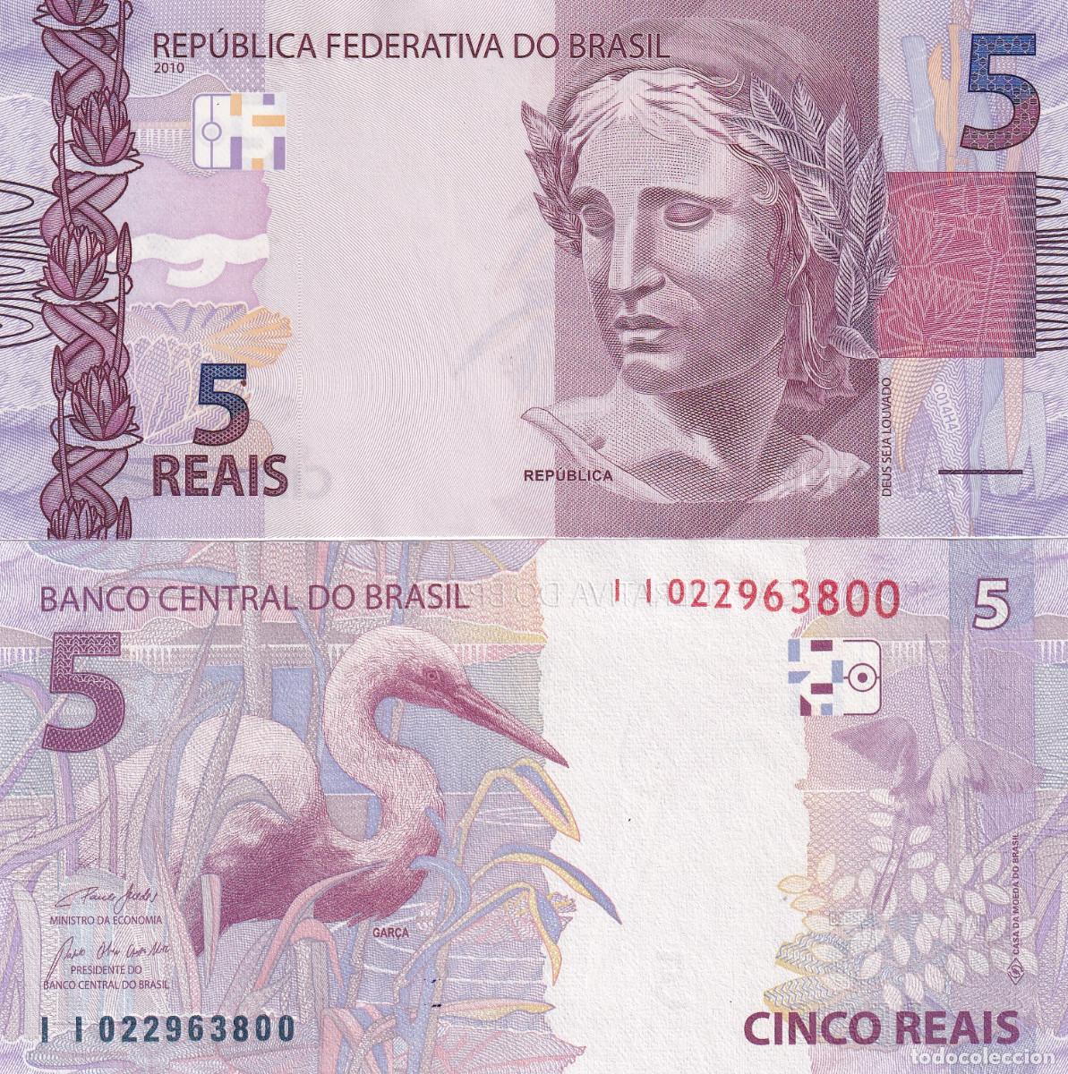 Billetes extranjeros: BRASIL 5 REALES 2010 Pick 253 - Foto 1