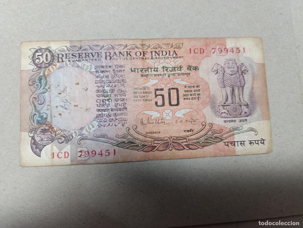 Billetes extranjeros: Billete India, 50 rupias - Foto 1