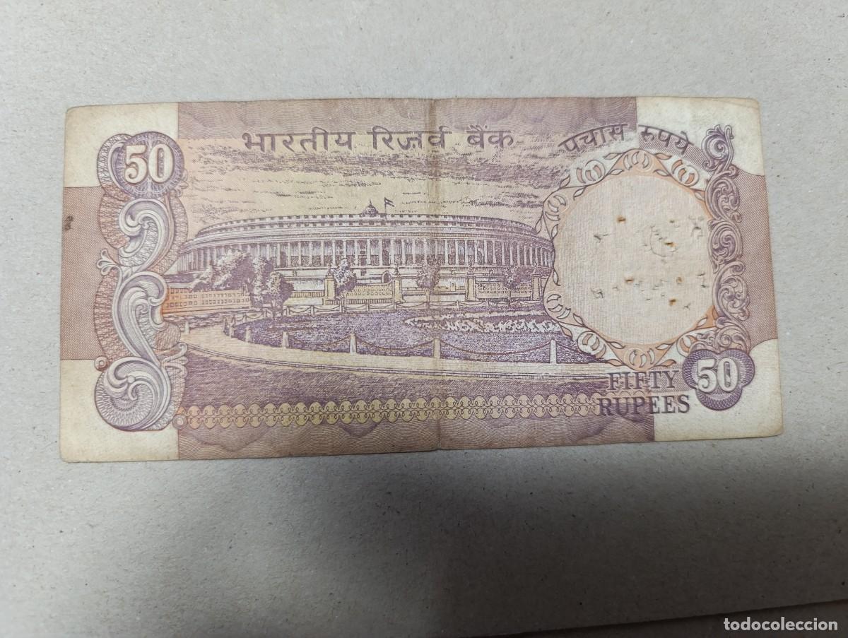 Billetes extranjeros: Billete India, 50 rupias - Foto 2