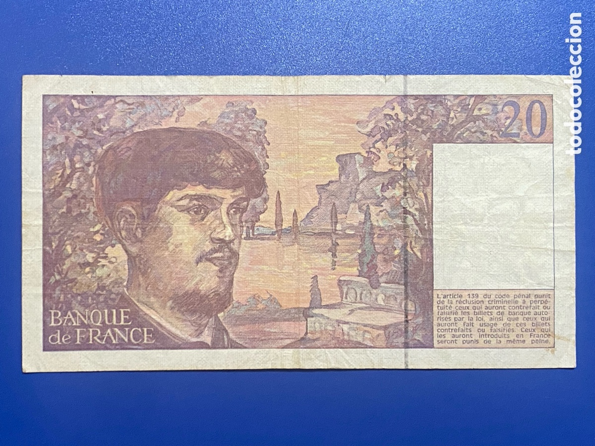 Billetes extranjeros: Francia 20 Francos 1990 - Foto 2