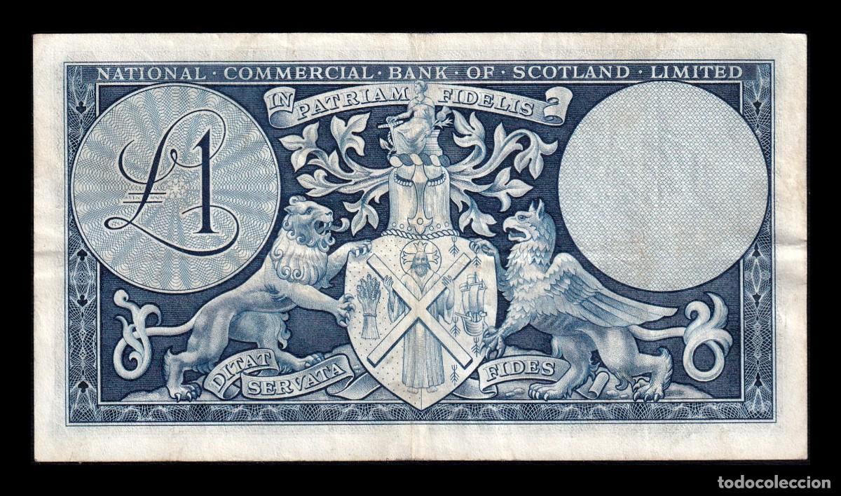 Billetes extranjeros: Escocia 1 Libra Esterlina 1959 Pick 265 Mbc/+ Bc/+ - Foto 2