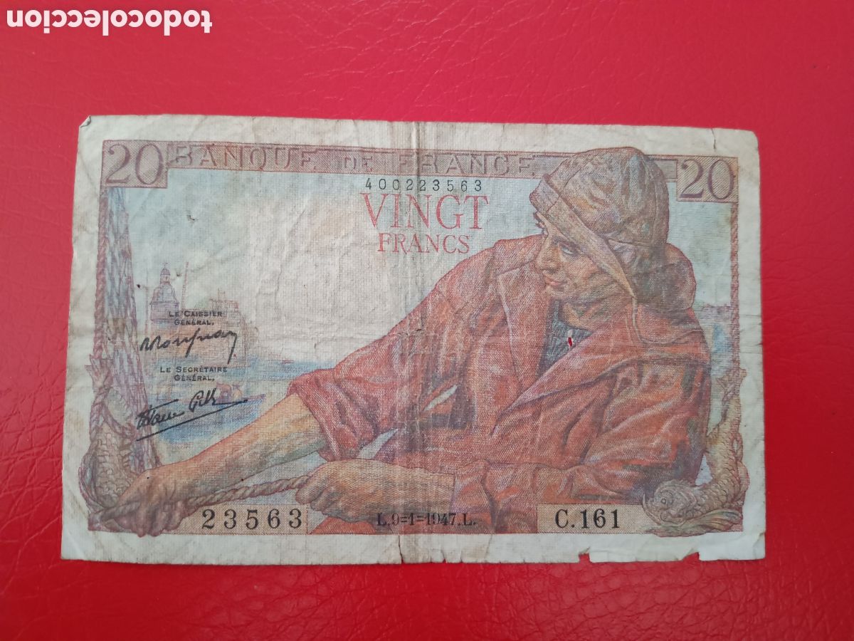 Billetes extranjeros: FRANCIA - 20 FRANCOS 1947 PICK 100 - Foto 1