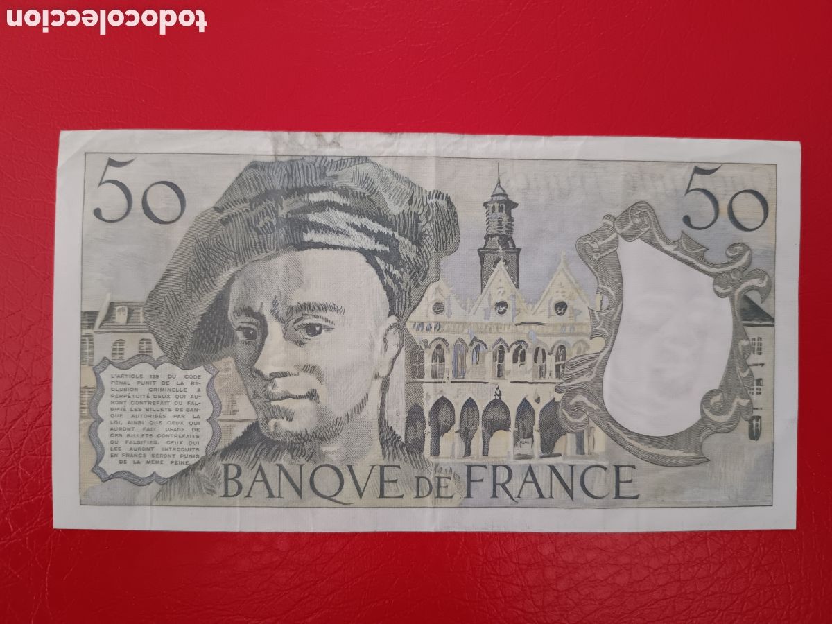 Billetes extranjeros: FRANCIA - 50 FRANCOS 1980 PICK 152 - Foto 2