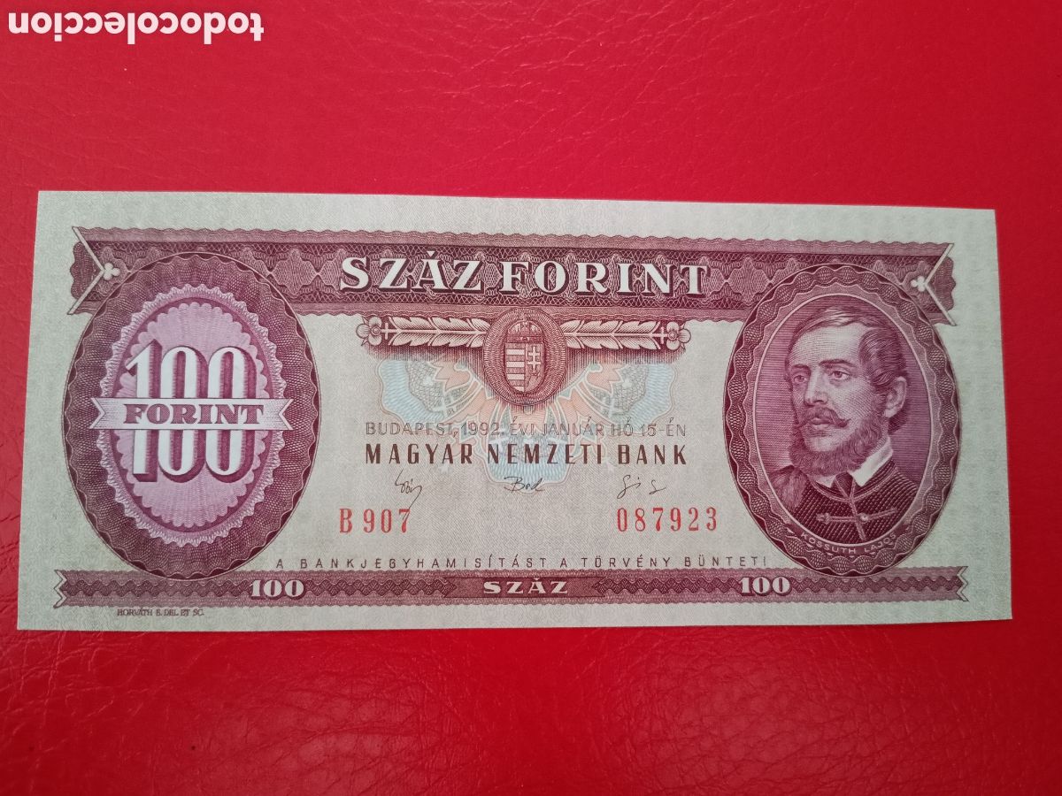 Billetes extranjeros: HUNGR&Iacute;A - 100 FLORINES 1992 - SC - Foto 1