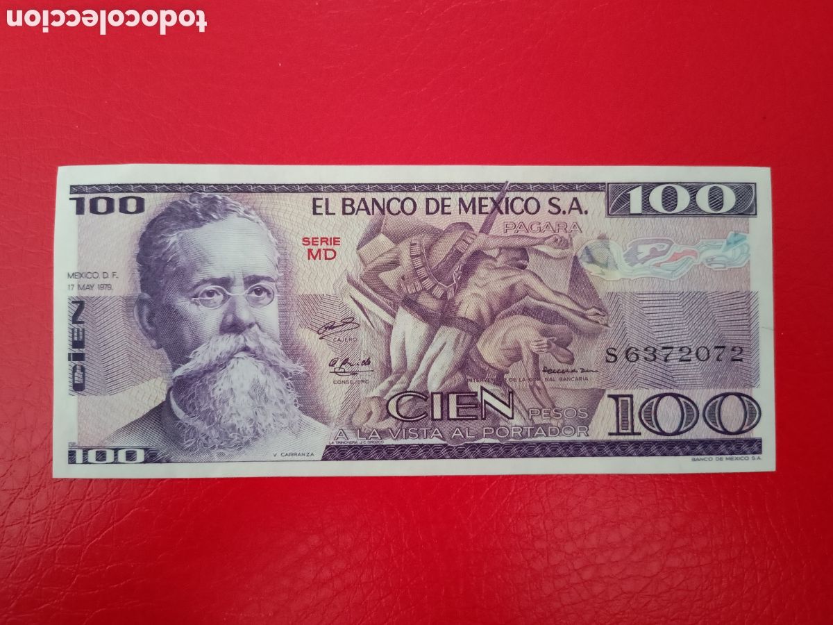 Billetes extranjeros: MEXICO 100 PESOS 1979 - SC - Foto 1