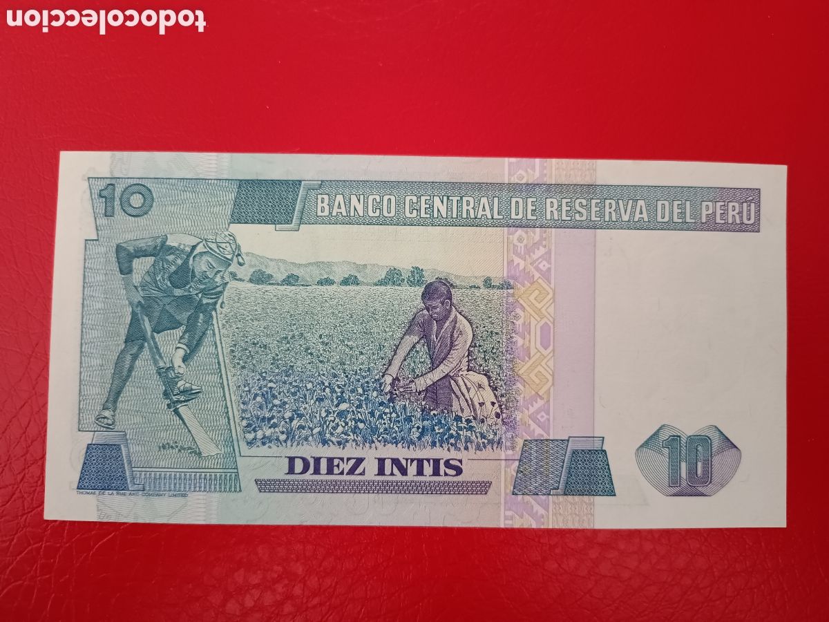 Billetes extranjeros: PER&Uacute; - 10 INTIS 1986 - SC - Foto 2