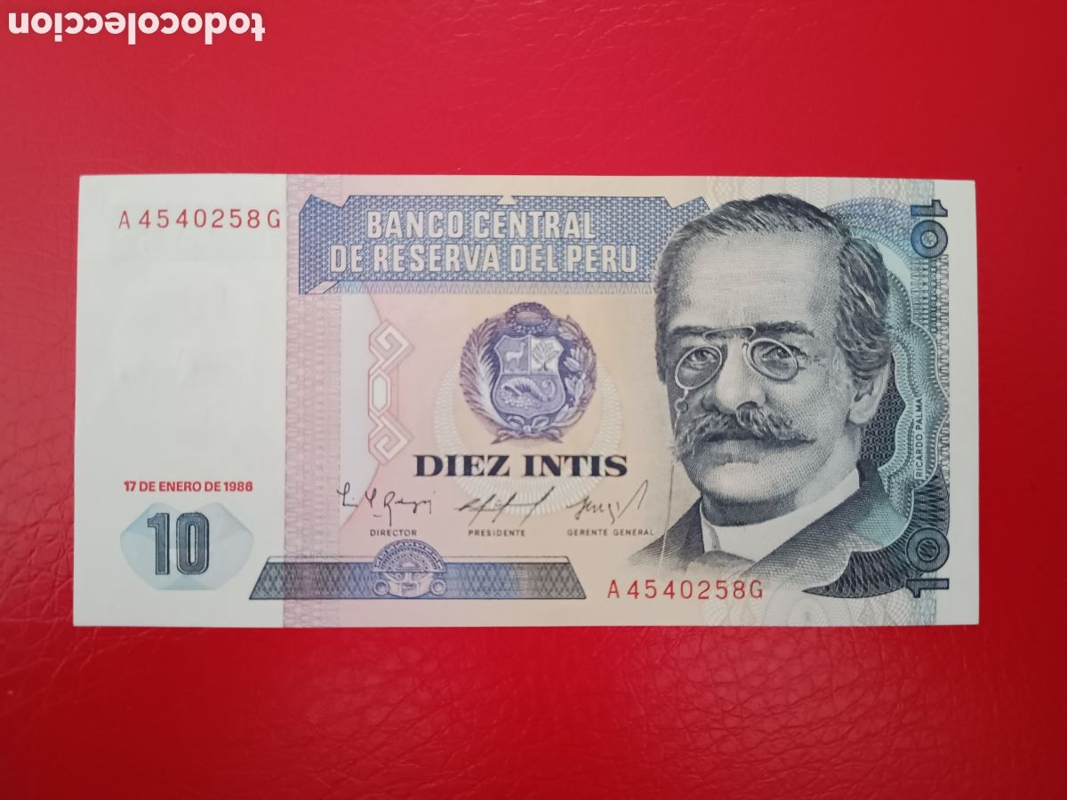 Billetes extranjeros: PER&Uacute; - 10 INTIS 1986 - SC - Foto 1