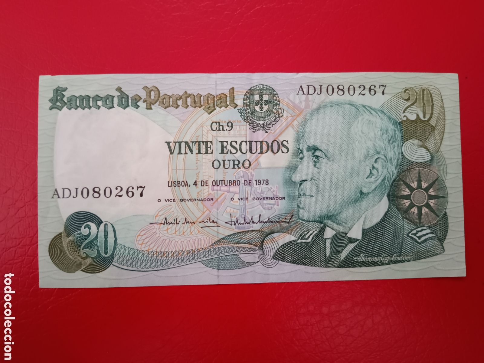 Billetes extranjeros: PORTUGAL - 20 ESCUDOS 1978