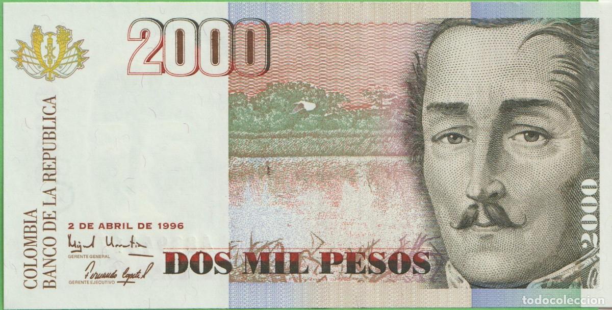 Billetes extranjeros: BILLETES - COLOMBIA - 2000 PESOS 1996 - PICK-445A (SC) - Foto 1