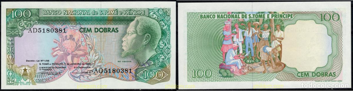 Billetes extranjeros: 9205 SANTO TOME Y PRINCIPE 1989 SANTO TOME 100 DOBRAS 1989