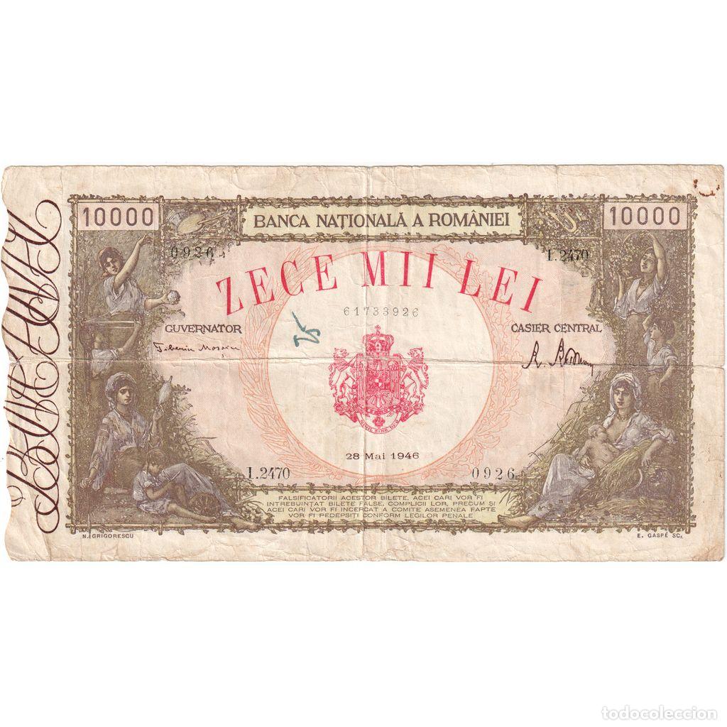 Billets internationaux: [#376796] Ruman&iacute;a, 10000 Lei, 1946-05-28, BC+