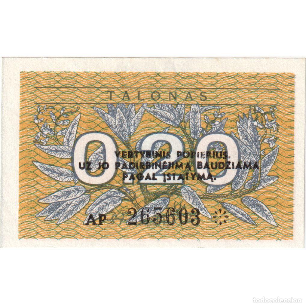 Billetes extranjeros: [#232794] Lituania, 0.20 Talonas, UNC - Foto 1