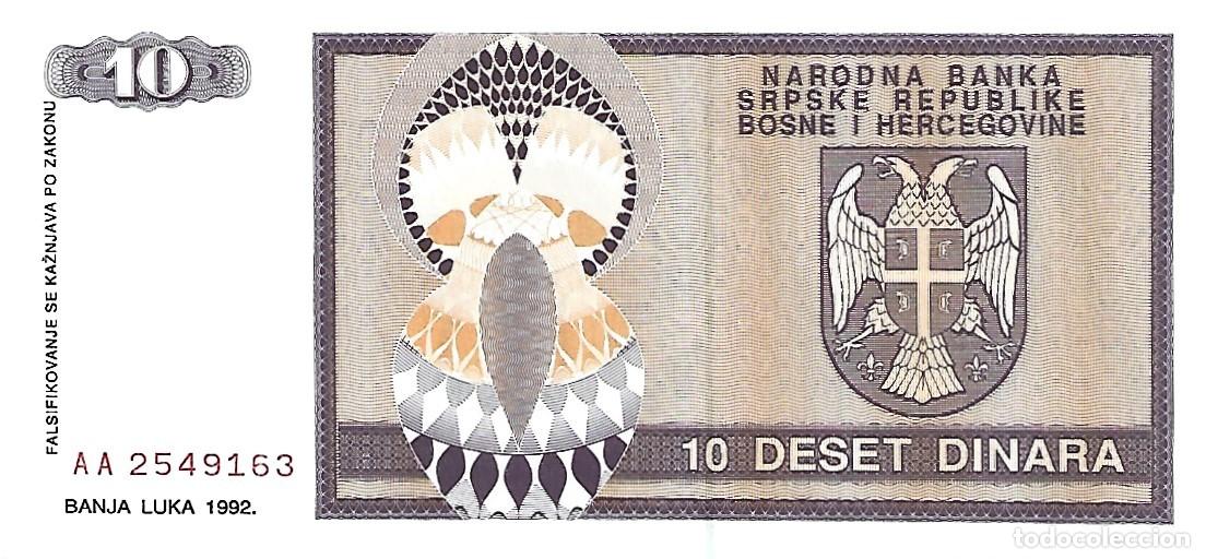 Internationale Banknoten: BILTE DEL MUNDO BOSNIA Y HERCEGOVINA N. DE BILLETE-AA 2549163 EL QUE VES PLANCHA