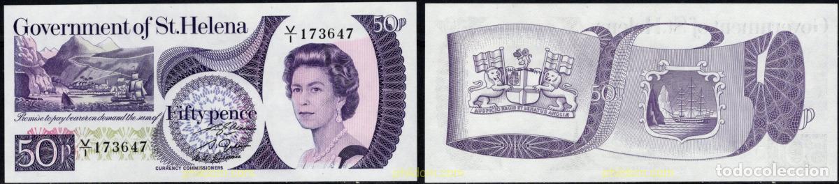 Billetes extranjeros: 9216 SANTA ELENA 1981 SANTA HELENA 50 PENCE 1981