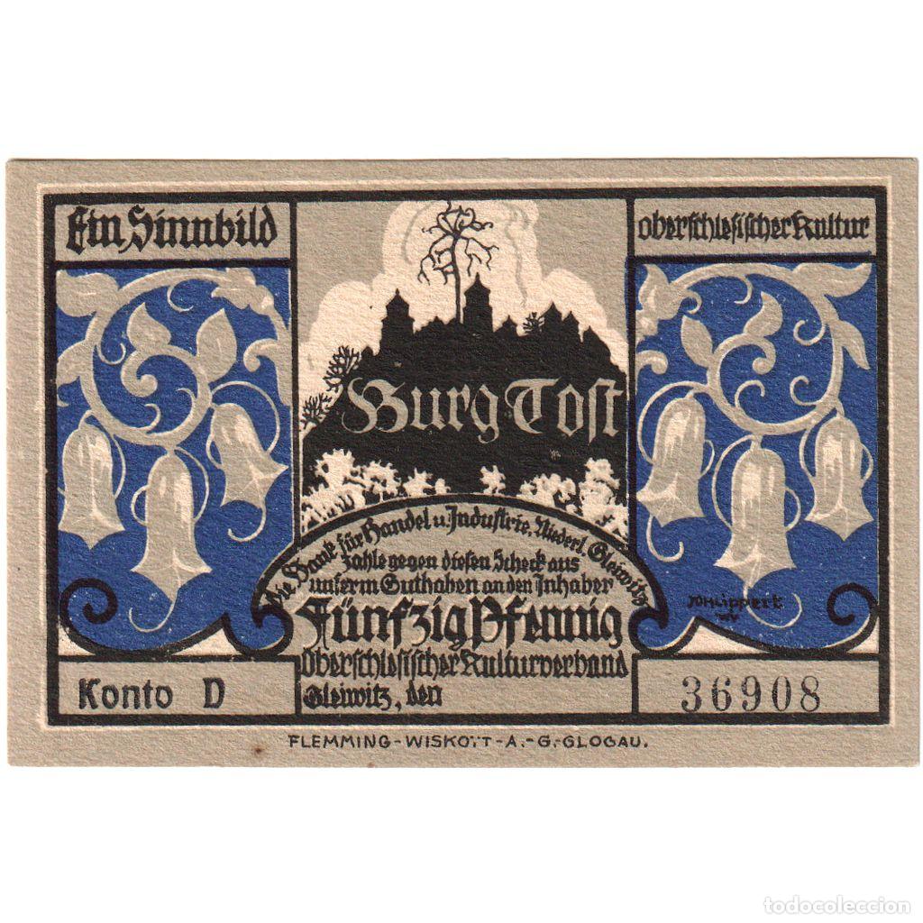 Billets internationaux: [#293250] Alemania, Gleiwitz, 50 Pfennig, SC