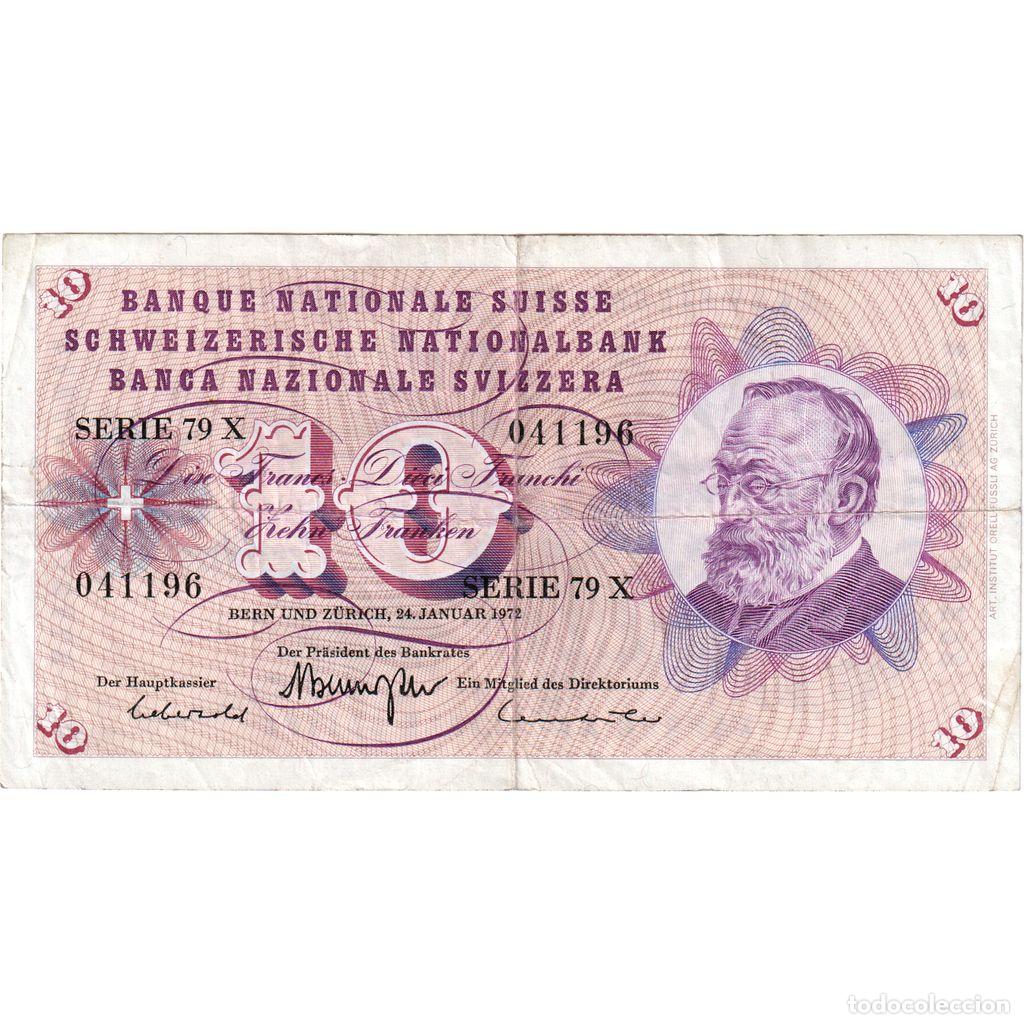 International Banknotes: [#1242851] Suiza, 10 Franken, 1972-01-24, MBC