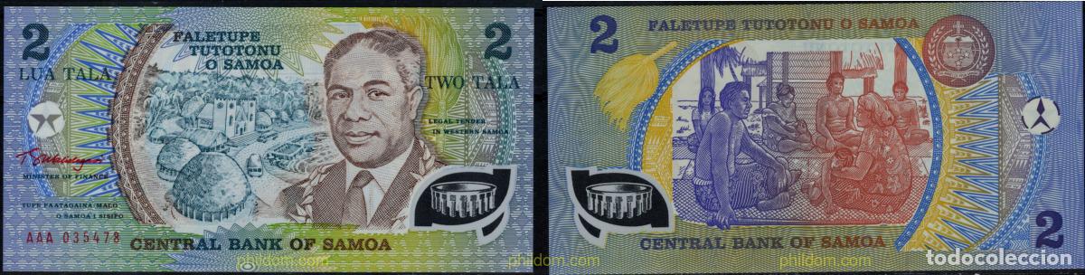 Billetes extranjeros: 9312 SAMOA 1990 SAMOA 2 TALA 1990