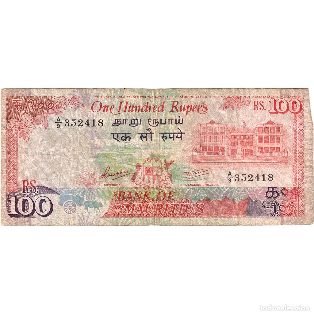 Billetes extranjeros: [#1292626] Mauricio, 100 Rupees, BC - Foto 1