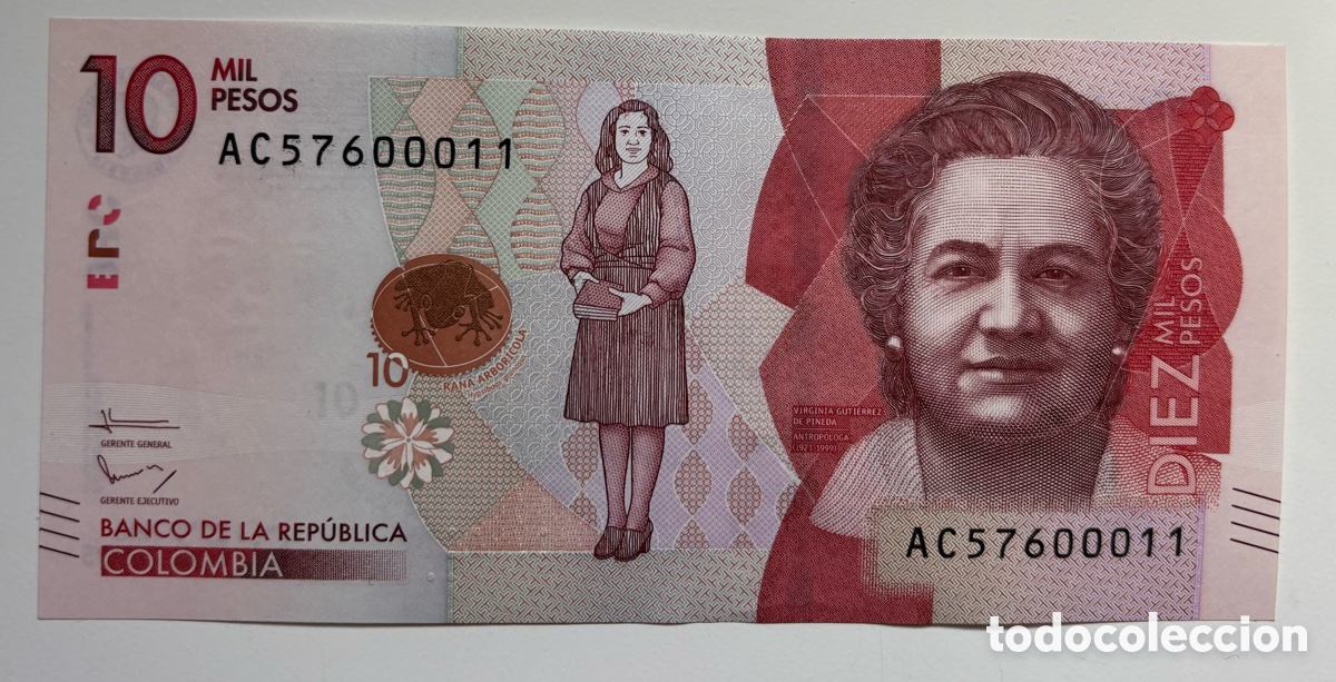 Billetes extranjeros: Billete COLOMBIA 10000 Pesos 2016 SC-