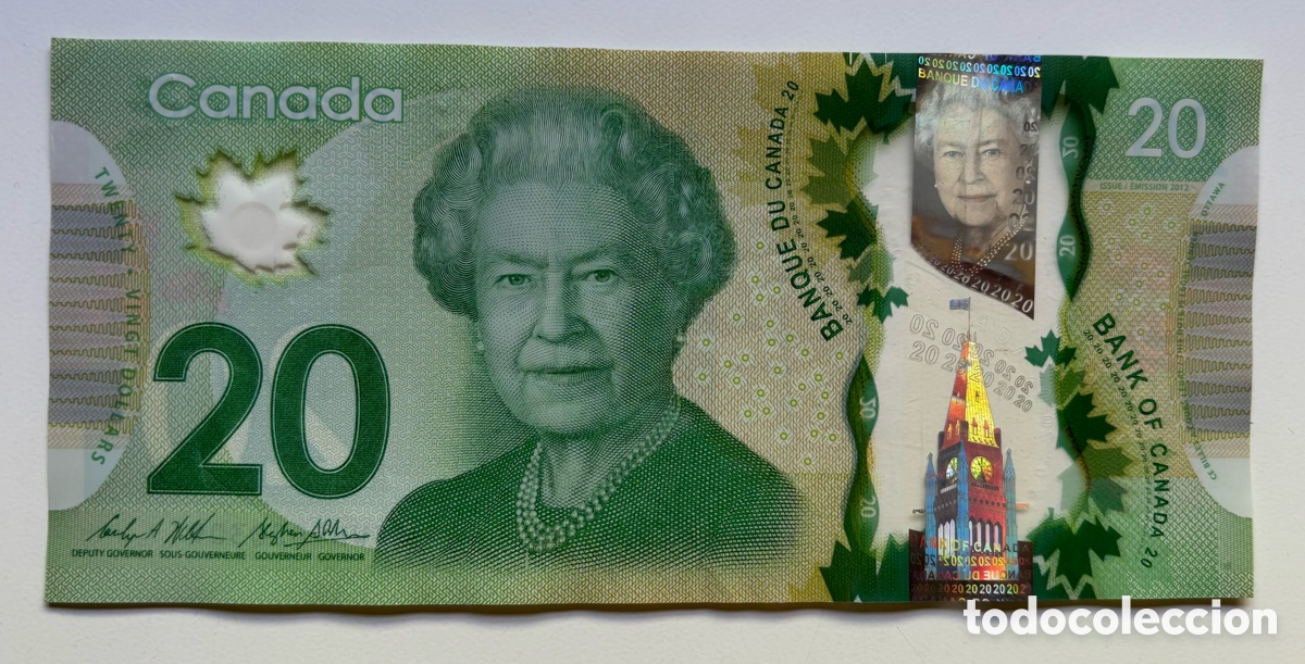 Notas Internacionais: Billete CANADA 20 Dolares (2012) Polimero