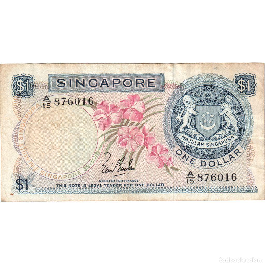 Billetes extranjeros: [#1296232] Billete, 1 Dollar, Singapur, BC+ - Foto 1