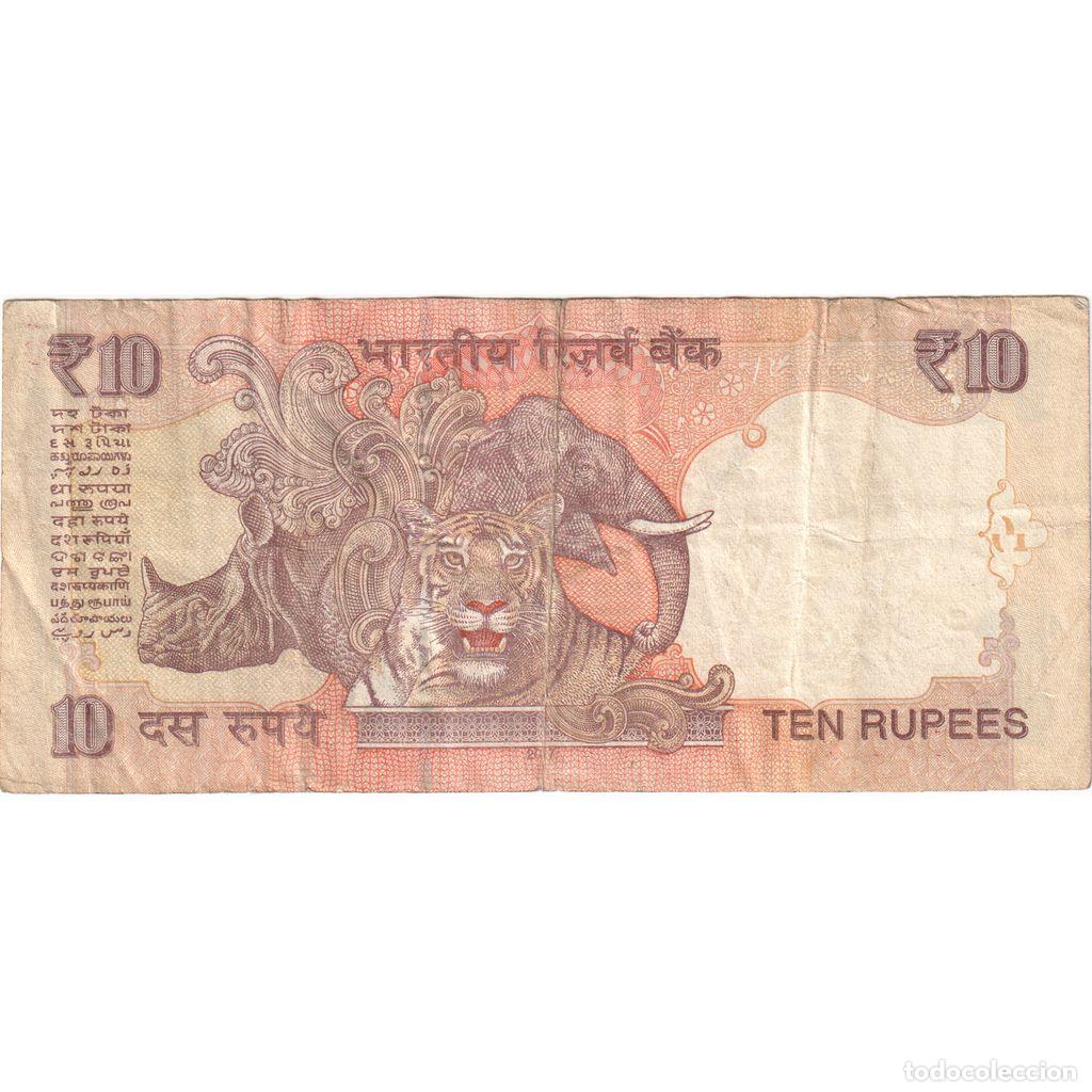 Billetes extranjeros: [#1296265] India, 10 Rupees, MBC - Foto 2