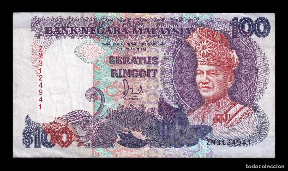 Billetes extranjeros: Malasia 100 Ringgit Abdul Rahman 1989 Pick 32b Mbc Vf - Foto 1