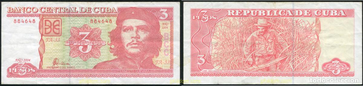 Billetes extranjeros: 8296 CUBA 2024 CUBA 3 PESO 2004
