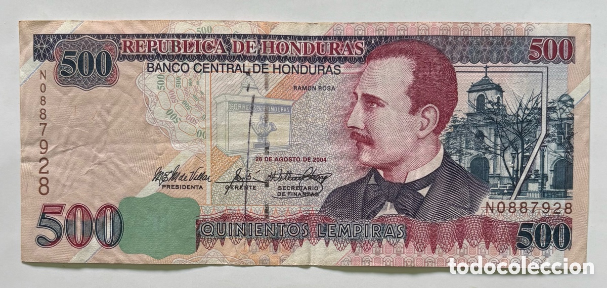 Billetes extranjeros: Honduras - 500 lempiras 2004 - Foto 1