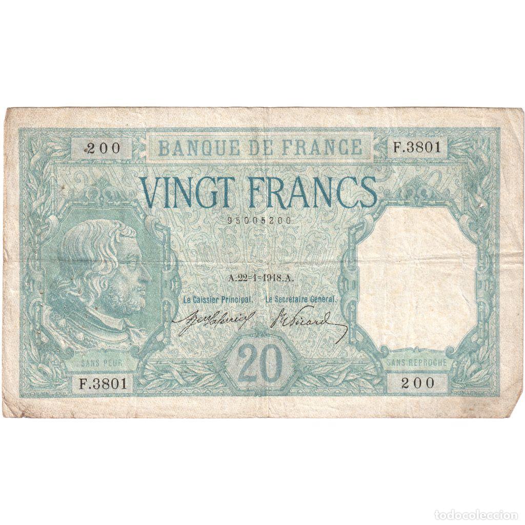 Billets internationaux: [#1296825] Francia, 20 Francs, Bayard, 1918-01-30, F.3801, BC+