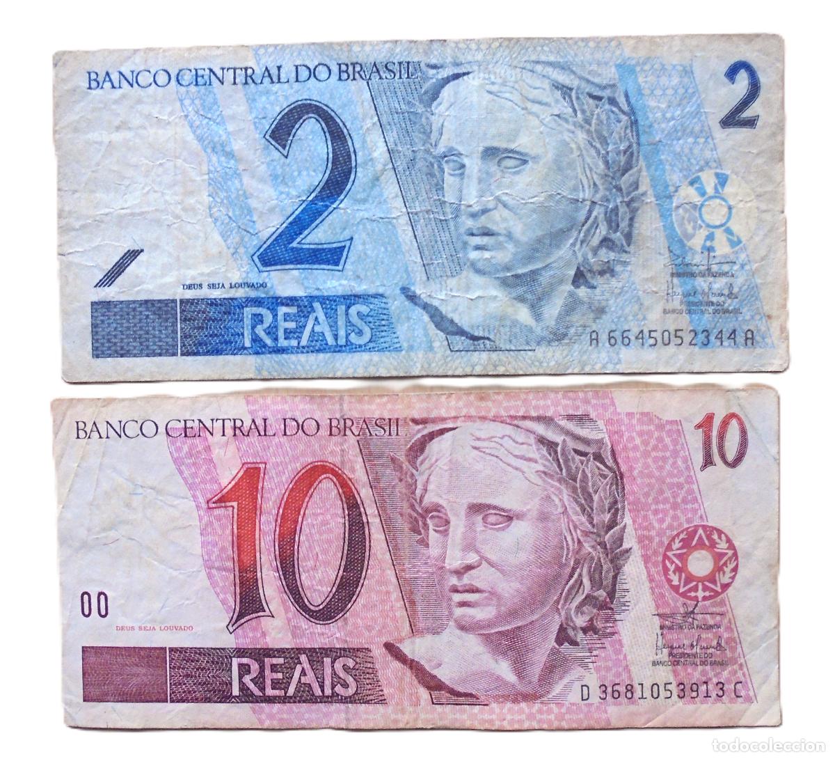Billetes extranjeros: BILLETES DE BRASIL. 2 Y 10 REAIS - Foto 1