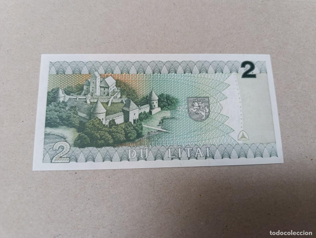 Billetes extranjeros: Billete de Lituania de 2 litas, a&ntilde;o 1993, UNC - Foto 1