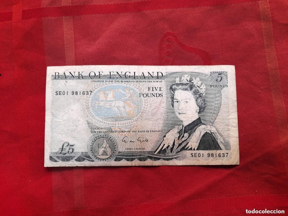 Billetes extranjeros: INGLATERRA, 5 POUNDS 1988-1991 - Foto 1