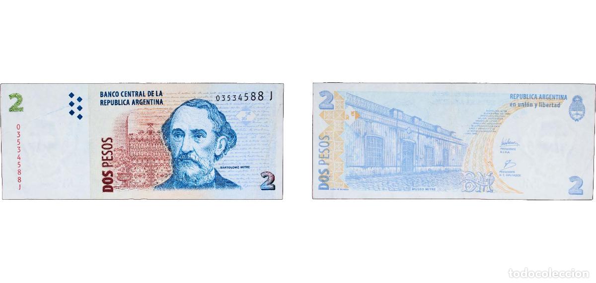Billetes extranjeros: Argentina Federal Republic 2002 2 Pesos Paper XF P 352 Bottero 3212 to 3246