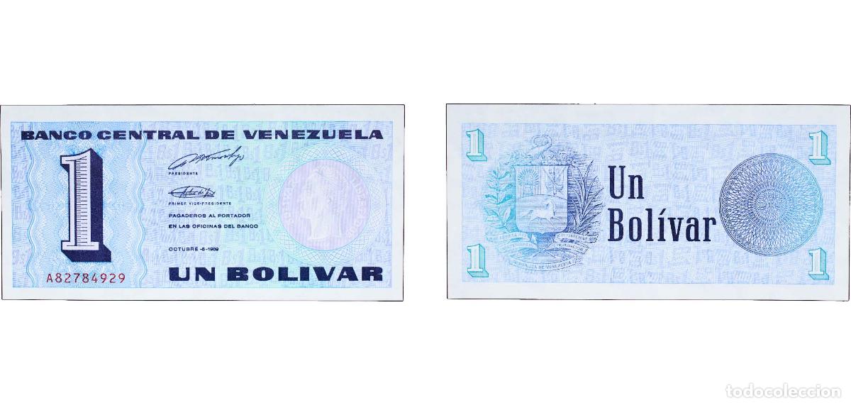 Notas Internacionais: Venezuela Fourth Republic 1989 1 Bol&iacute;var Paper UNC P 68 NCV bbcv1bs-aa