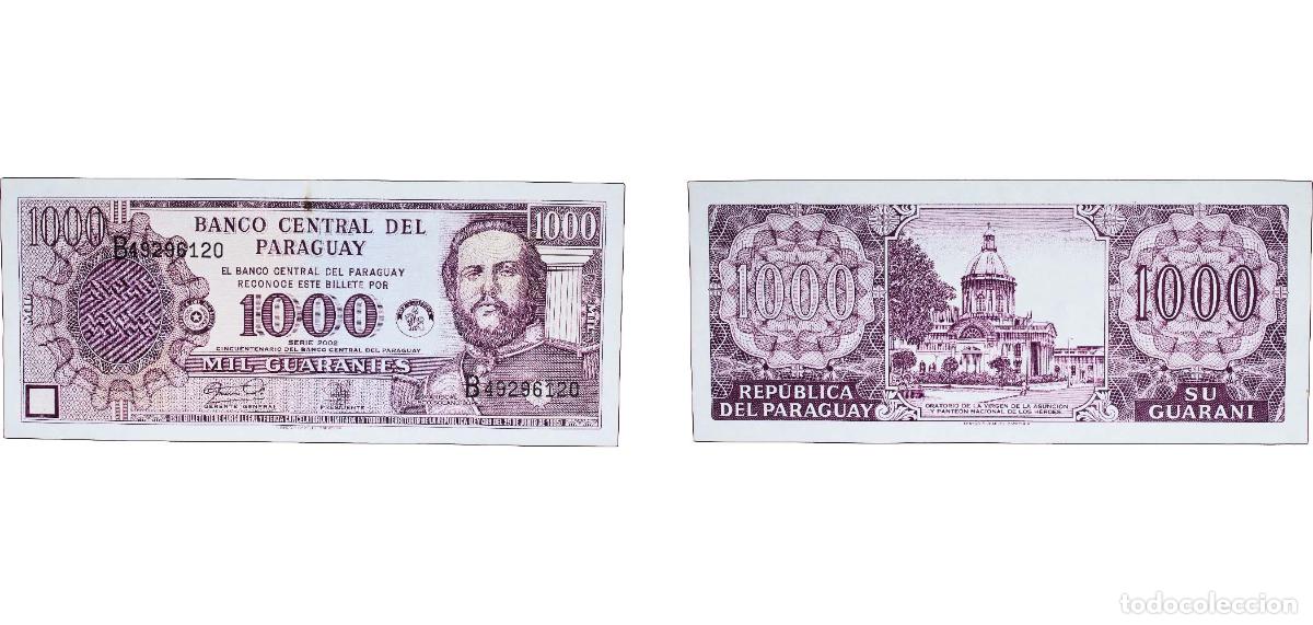 Billets internationaux: Paraguay Republic 2002 1000 Guaranies (50 Years of Banco Central del Paraguay) Paper UNC P 221