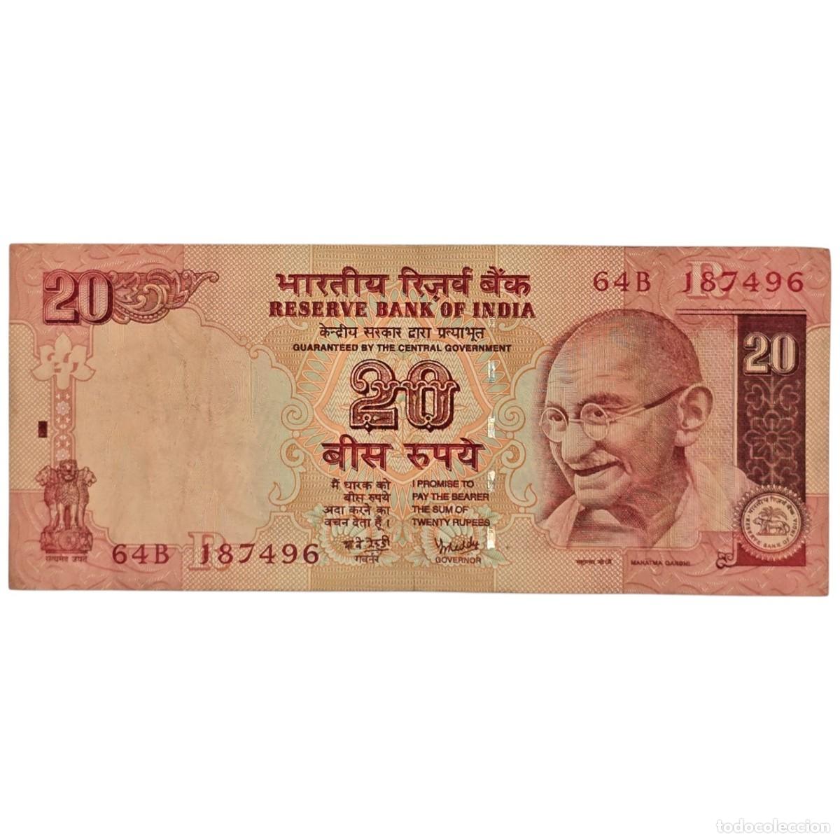Billetes extranjeros: INDIA. 20 RUPIAS. 2002. EBC. - Foto 1