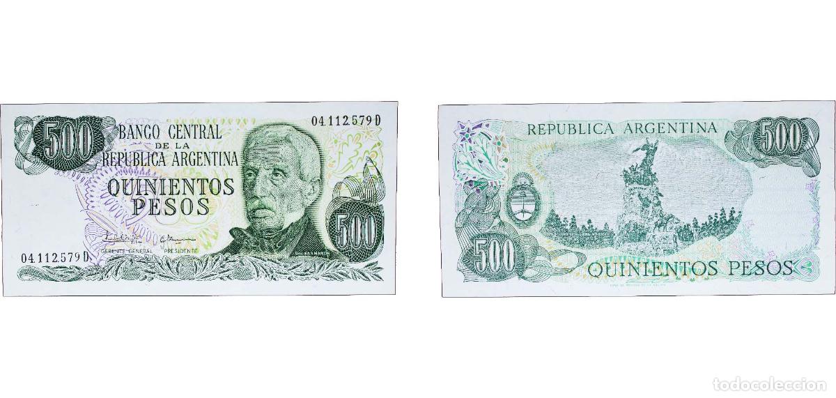 Billets internationaux: Argentina Federal Republic 1975 500 Pesos (without &rdquo;Ley&rdquo; or &rdquo;Decreto-Ley&rdquo;) Paper UNC P 303 Bottero