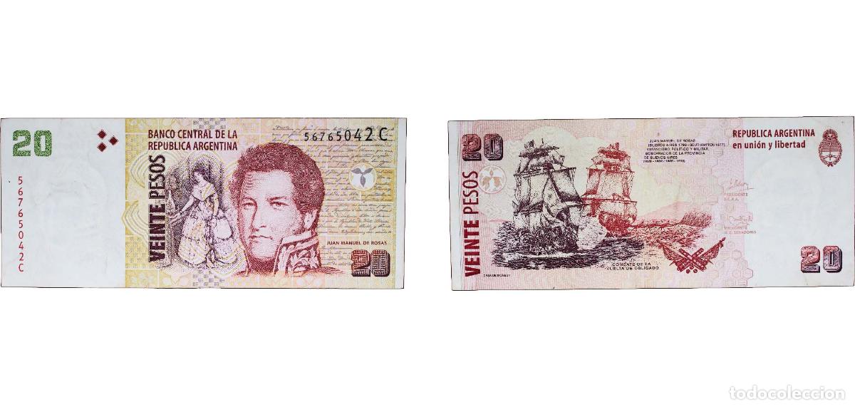 Billets internationaux: Argentina Federal Republic 2003 20 Pesos Paper XF P 355 Bottero 3511 to 3531