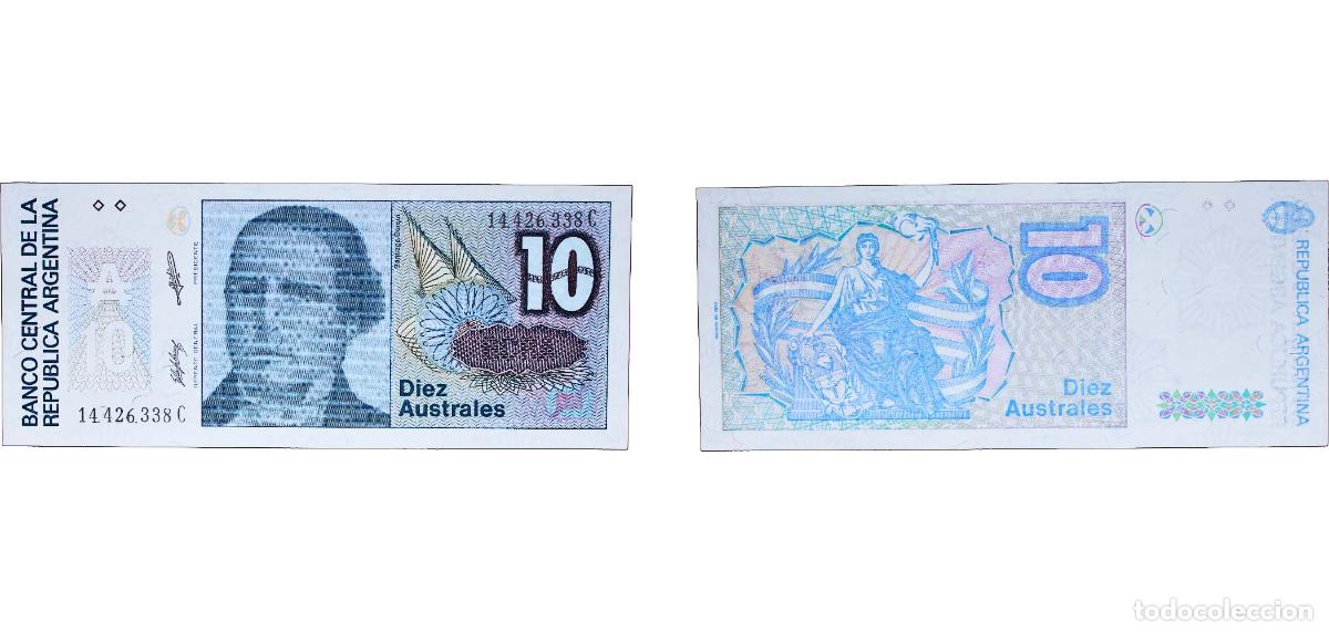 Billetes extranjeros: Argentina Federal Republic 1985 10 Australes Paper UNC P 325 Bottero 2818 to 2826