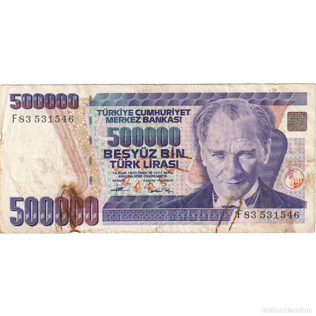 Billets internationaux: [#1296482] Billete, 500,000 Lira, Undated (1988), Turqu&iacute;a, KM:212, BC