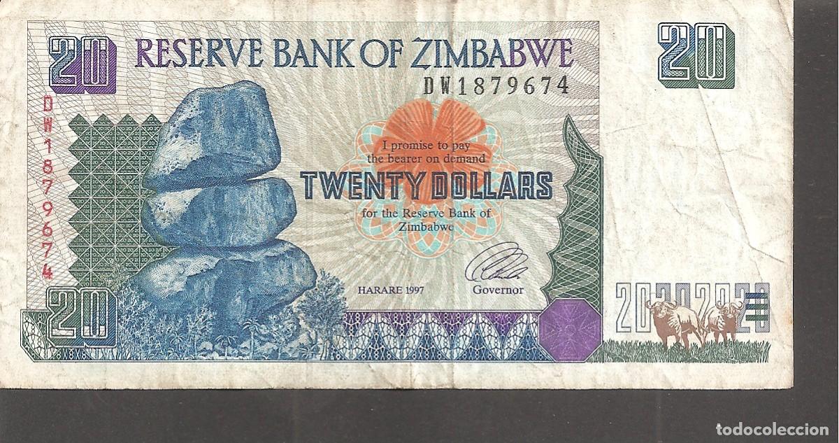 Billetes extranjeros: ZIMBABWE 20 DOLLARS 1997 - Foto 1