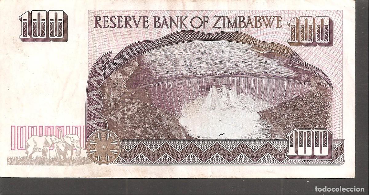 Billetes extranjeros: ZIMBABWE 100 DOLLARS 1995 - Foto 2