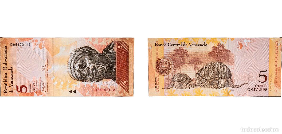 International Banknotes: Venezuela Bolivarian Republic 2007 5 Bol&iacute;vares Paper UNC P 89 NCV bbcv5bsf-aa NCV bbcv5bsf-ab