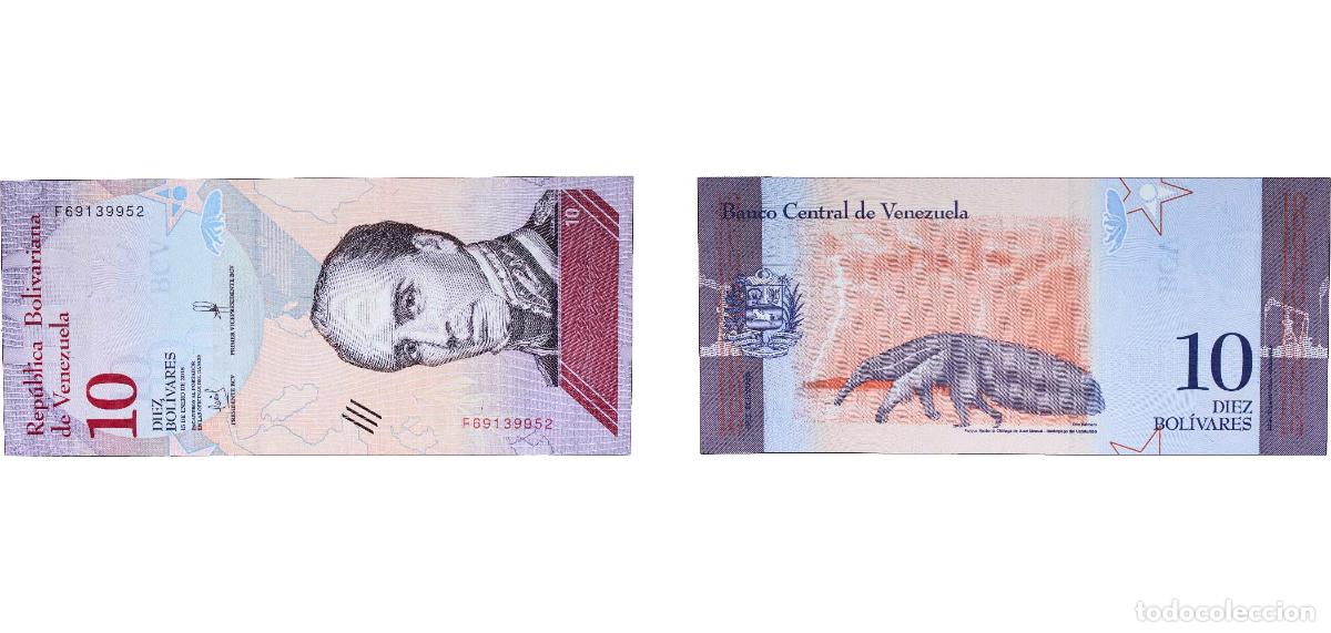 International Banknotes: Venezuela Bolivarian Republic 2018 10 Bol&iacute;vares Paper UNC P 103 NCV bbcv10bss