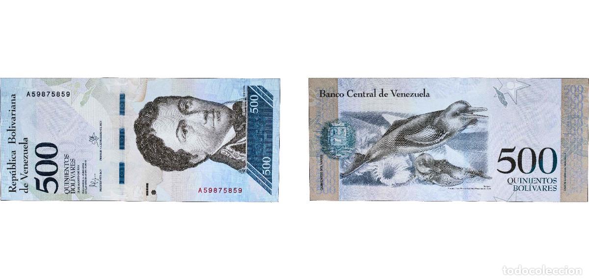 Billets internationaux: Venezuela Bolivarian Republic 2016 500 Bol&iacute;vares Paper UNC P 94 NCV bbcv500bsf