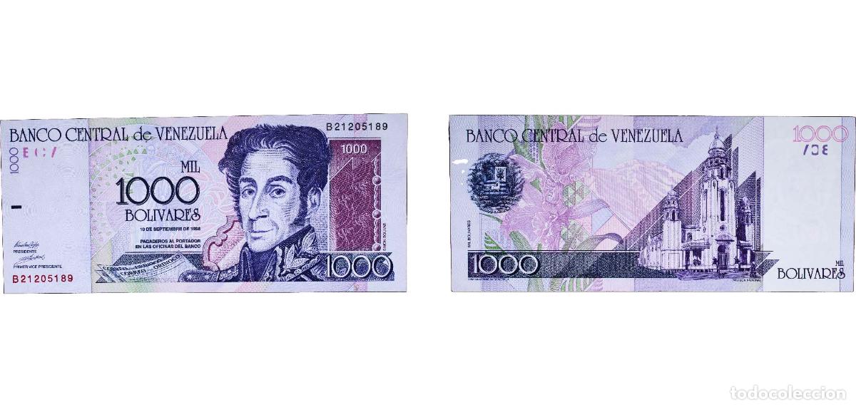 International Banknotes: Venezuela Fourth Republic 1998 1000 Bol&iacute;vares Paper UNC P 79 NCV bbcv1000bs-ba