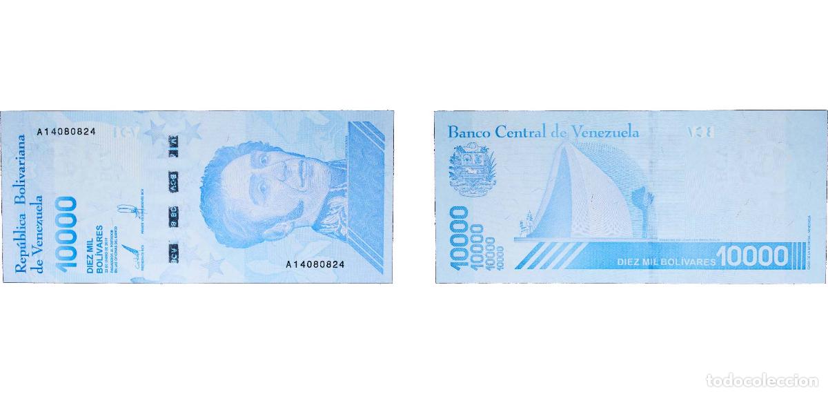 Notas Internacionais: Venezuela Bolivarian Republic 2019 10 000 Bol&iacute;vares Paper UNC P 109 NCV bbcv10000bss-aa