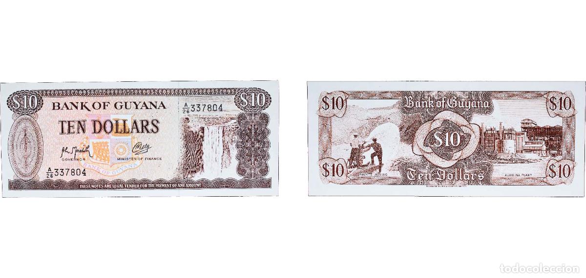 Billets internationaux: Guyana Republic 1992 10 Dollars Paper UNC P 23