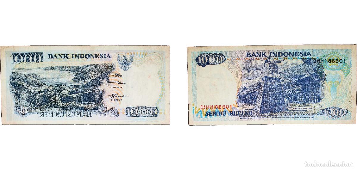 Notas Internacionais: Indonesia Republic 1992 1000 Rupiah Paper VF P 129